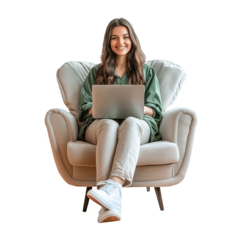 Learner attending CognitiaX AI live class with laptop